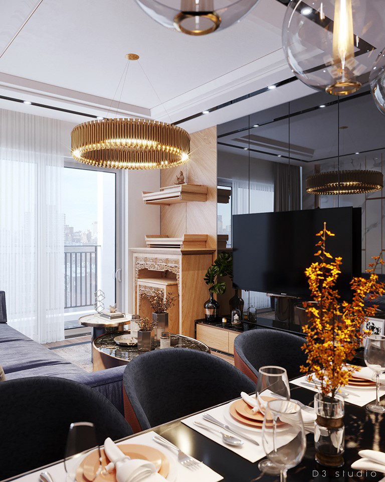 interior design  kitchen living room visualization Render 3ds max vray architecture modern