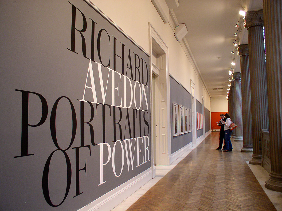 Richard Avedon portratis Ehibition Graphics silkscreen Entrance wall