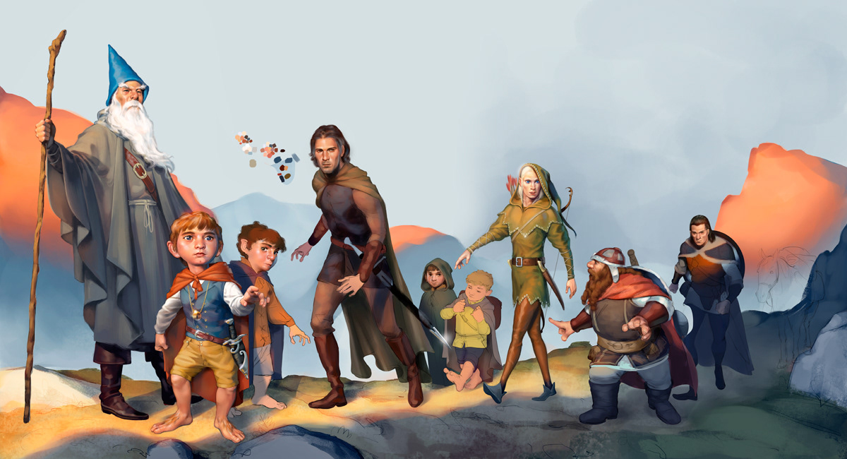fantasy Tolkien LOTR Lord of Rings gandalf legolas Aragorn frodo Gimli Fellowship