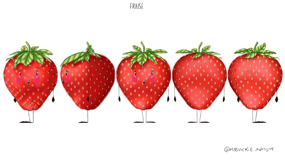 art artist characterdesign digital digitalart fruits strawberry design visual
