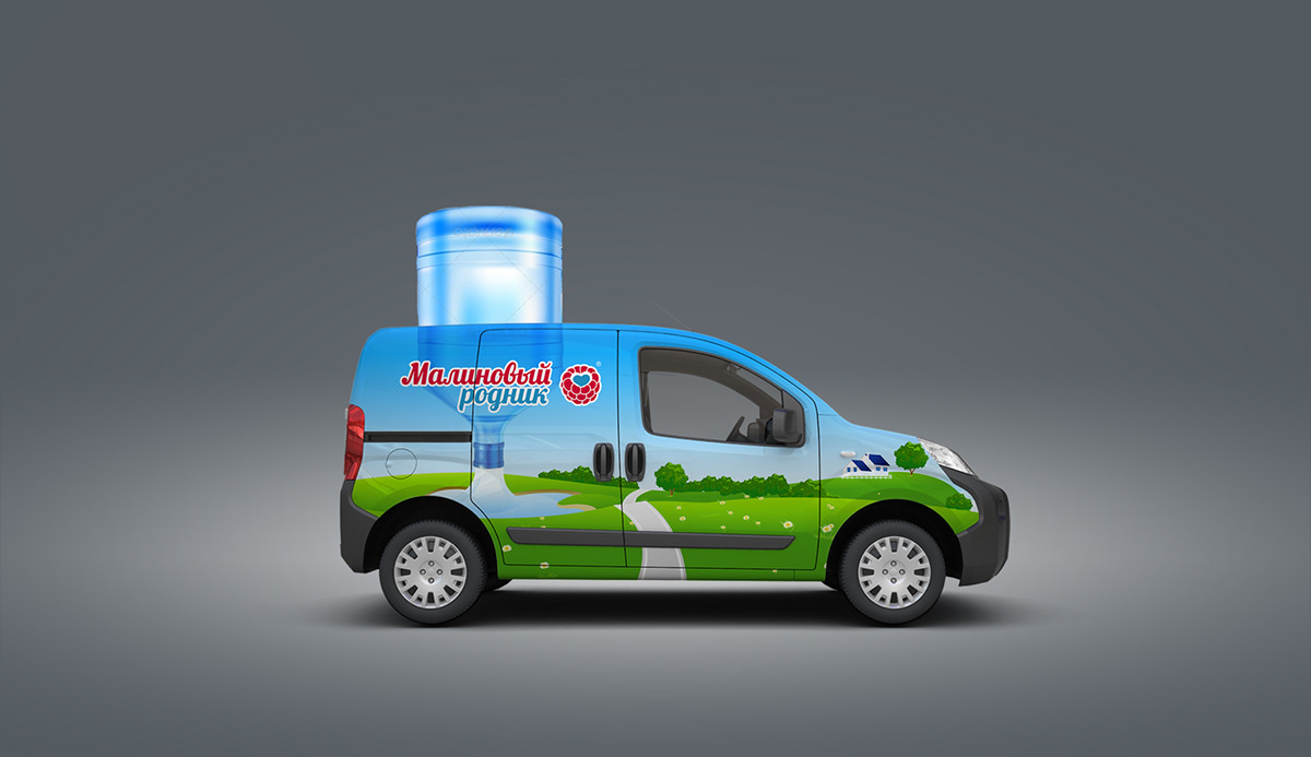 water delivery car bottle