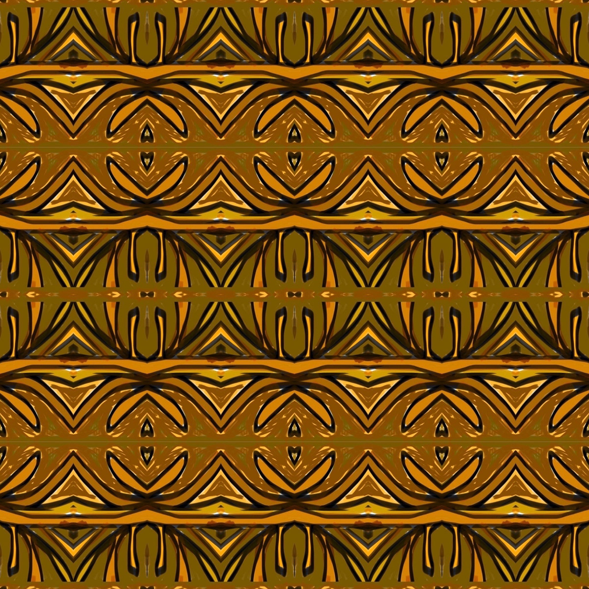 Miniature Pieces digital painting brown gold