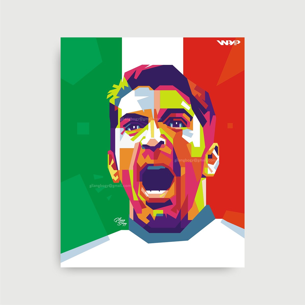 WPAP Pop Art portrait artwork colorful footballer poster euro 2016 sport GILANGBOGY