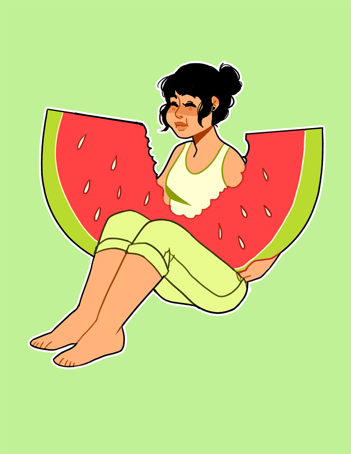 watermelon strawberries lemons cute