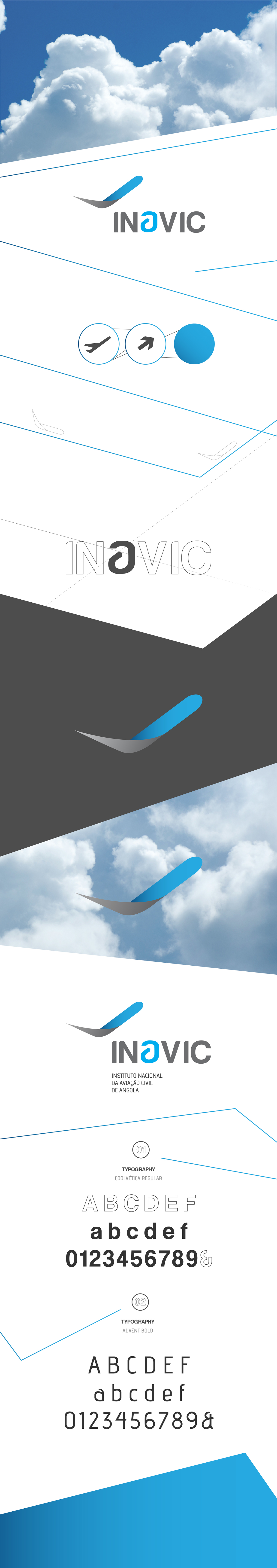 blue logo aviation corporate minimal SKY Transport dinamic