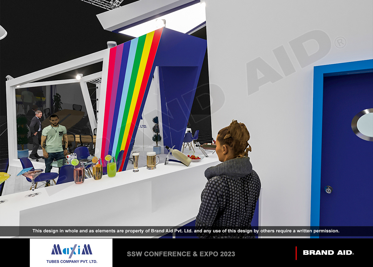 3D 3ds max corona Render booth Stand Stall Design exhibition stand