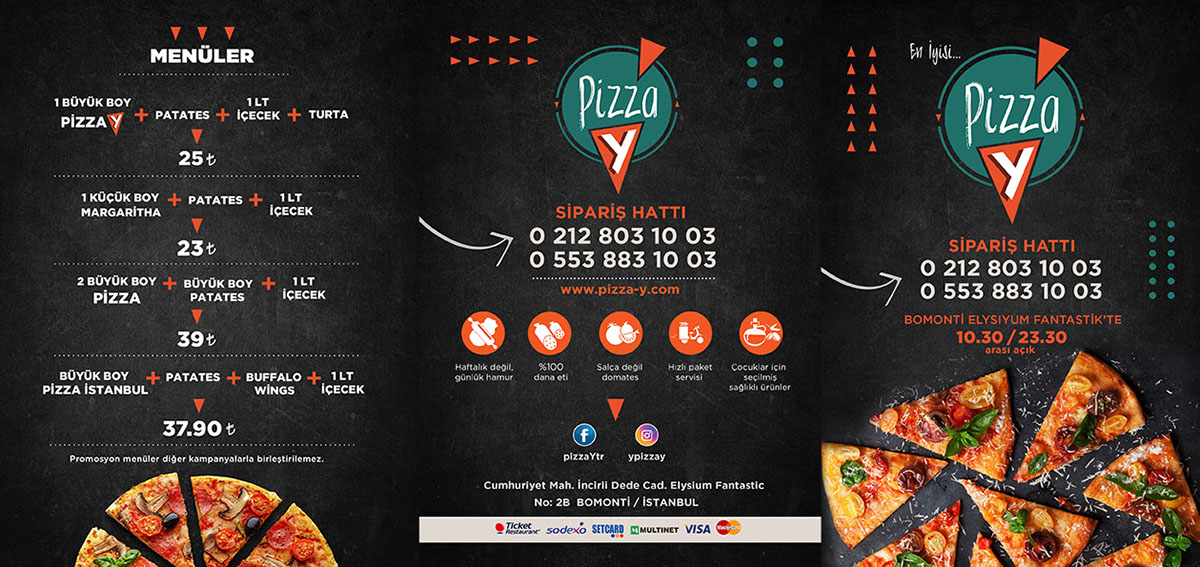 branding  Pizza restaurant fastfood pizza branding ID Packaging Food  cartoon Turkey