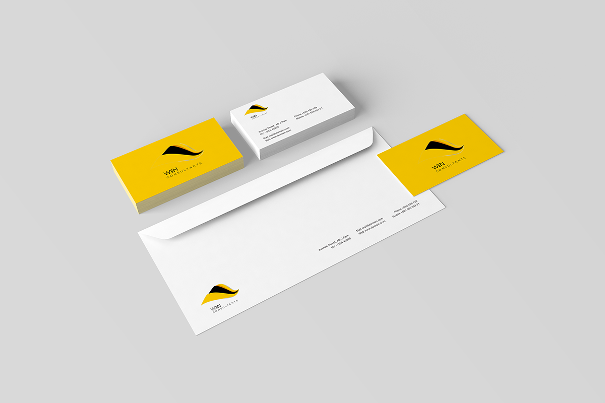 Consultancy branding yellow branding