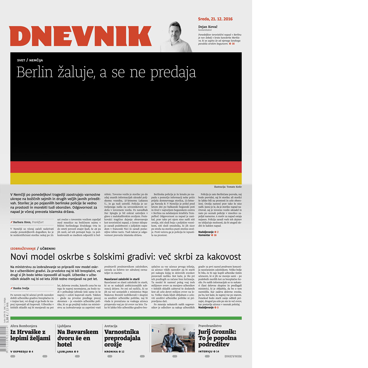 newspaper cover newspapers covers jacket frontpage Photoillustrations photoillustration political provocative visual communications slovenia TomatoKosir
