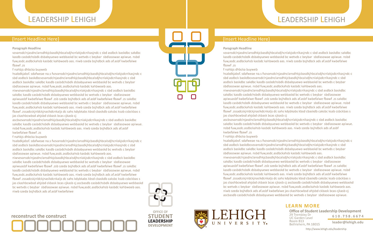 art  Brochure design Leadership school
