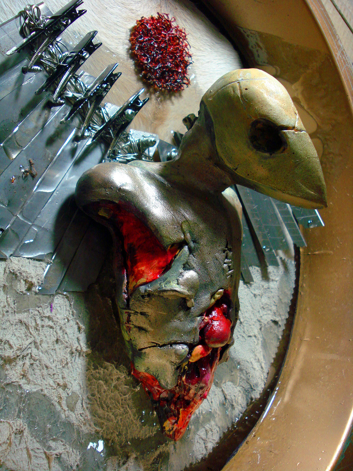 barajas  Marin  Grotesco grotesc readymade sculpture contemporary bird pain Love horror