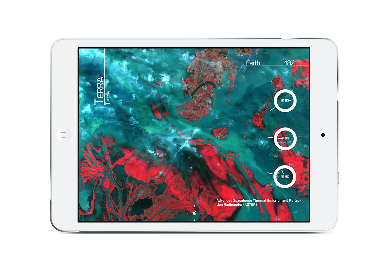 Adobe Portfolio ebook interactive iPad app nasa Satellight Space  intergalatic