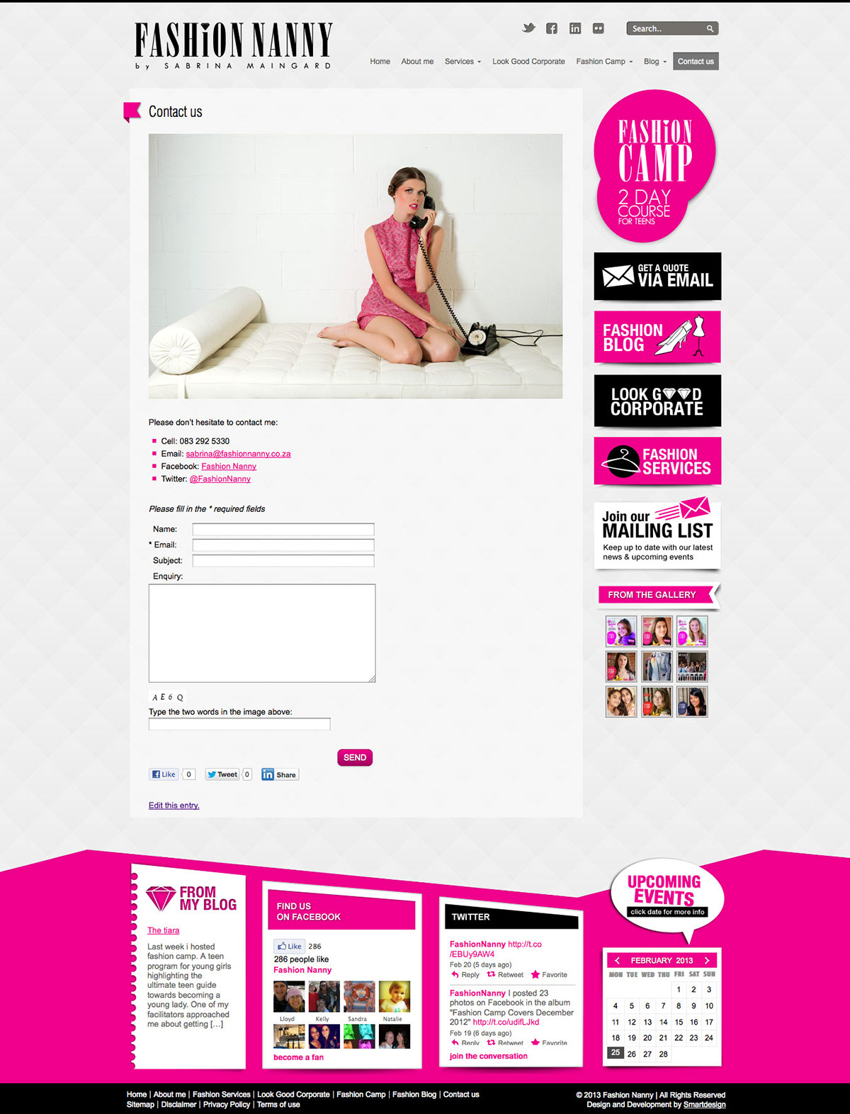 fashion website fashion styling website parallax slider pink websites pink website Website Design Webdesign Fashion  Website Web