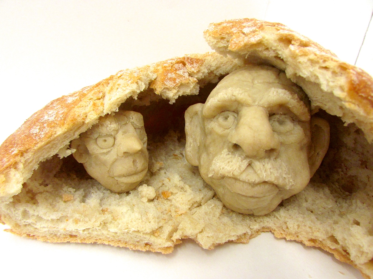 Character design  Model Making sculpting  sculpture bread Food  face head