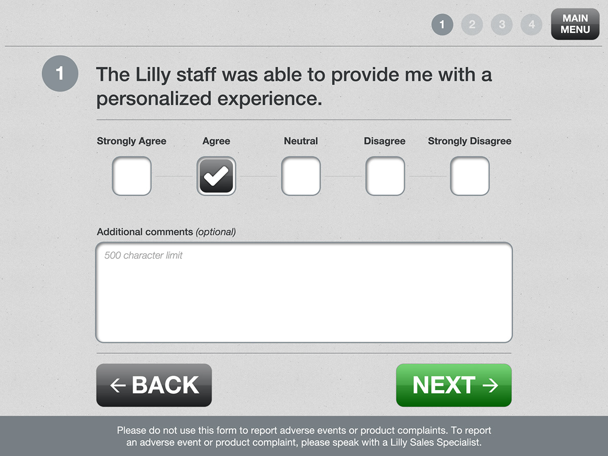 Eli Lilly Lilly Lilly Oncology Oncology ons iPad app interactive design design digital design touch design touch display survey data collection