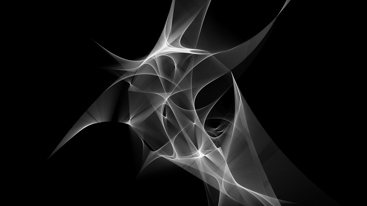 black White fractal lines curves application app Flash AS3 Actionscript