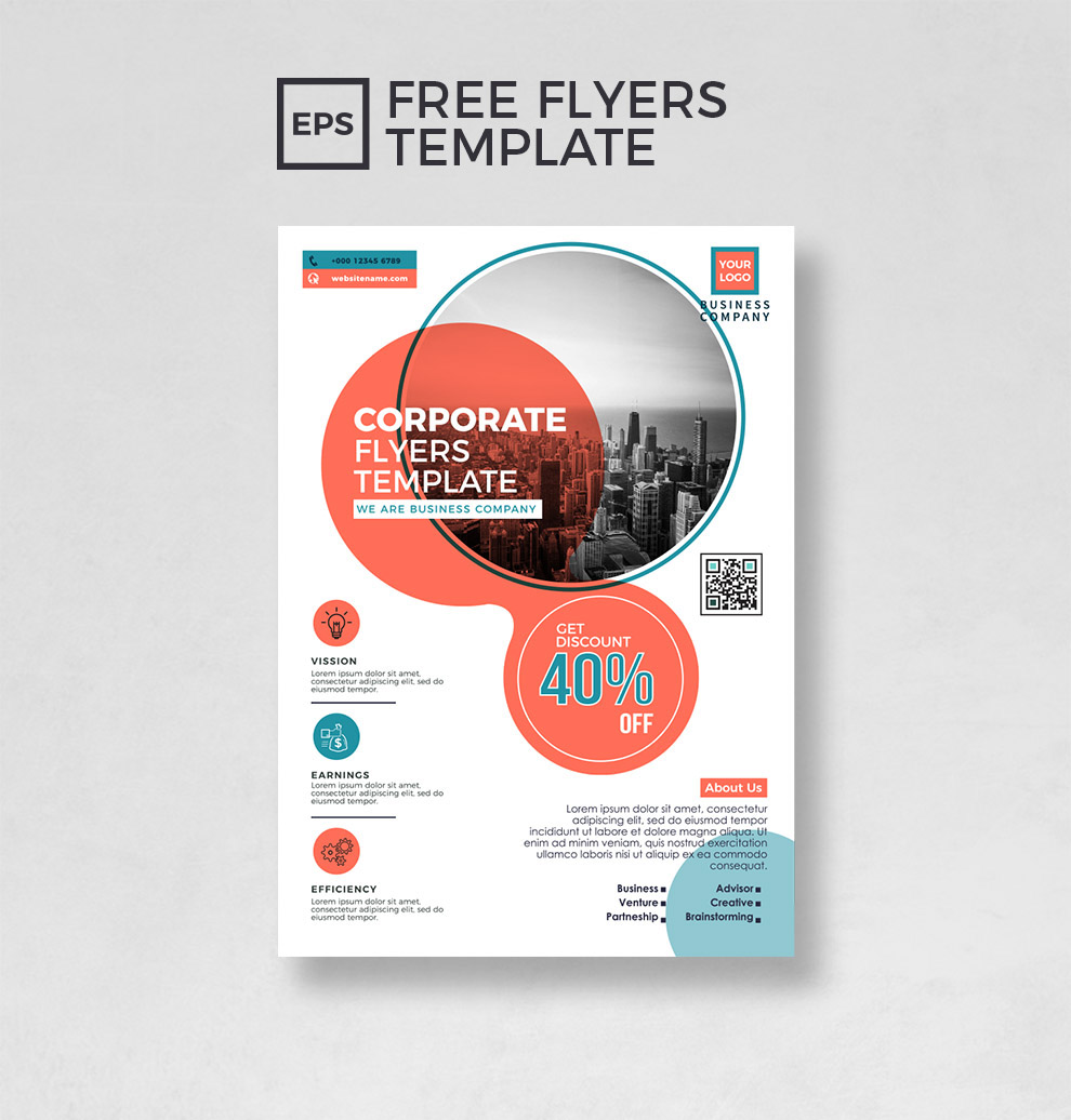 Free Template flyer template corporate flyer Corporate Design business flyer business template