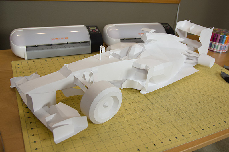 FERRARI f1 papercraft racer pepakura visualspicer model DIY kit craft templates puzzle