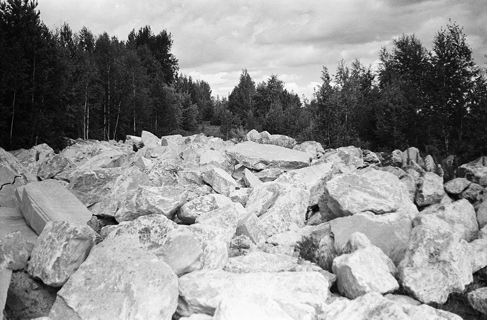 black and white quarry Landscape melancholia Film  
