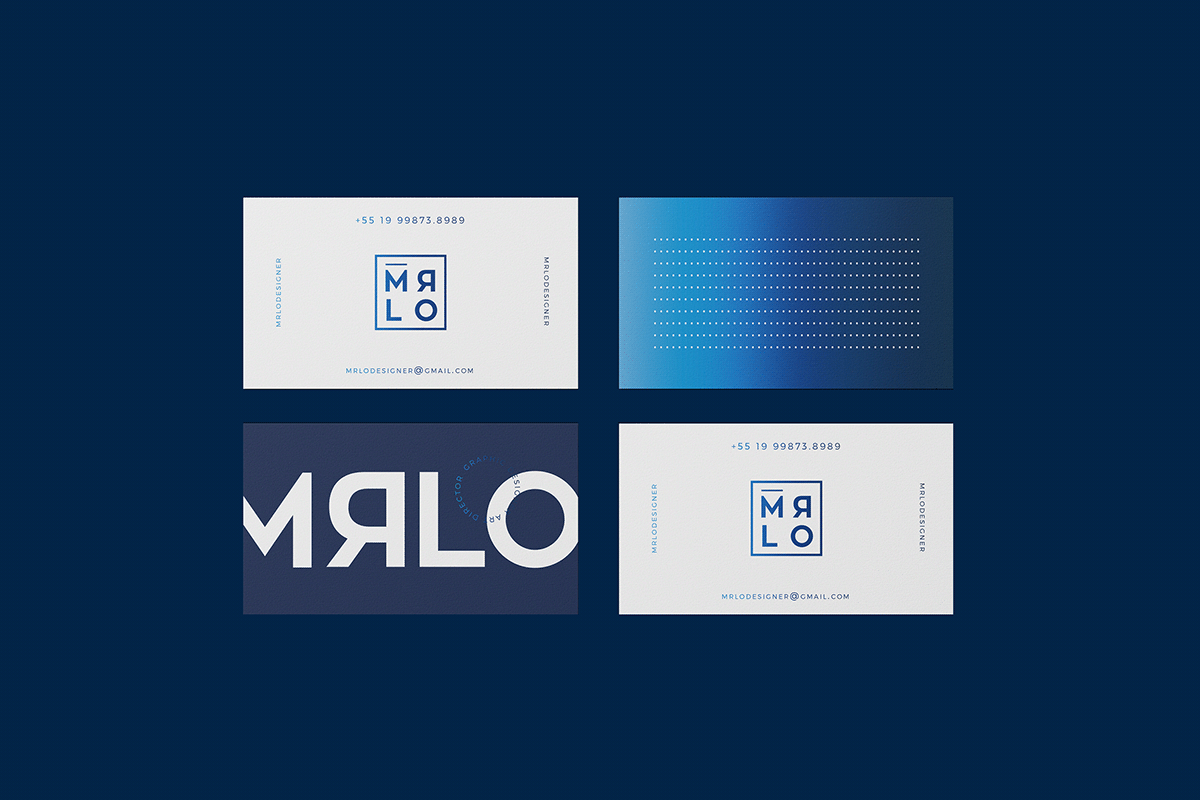 murillo designer Murillo Lima logo personal indentity brand geometric flat identidade Pessoal marca blue