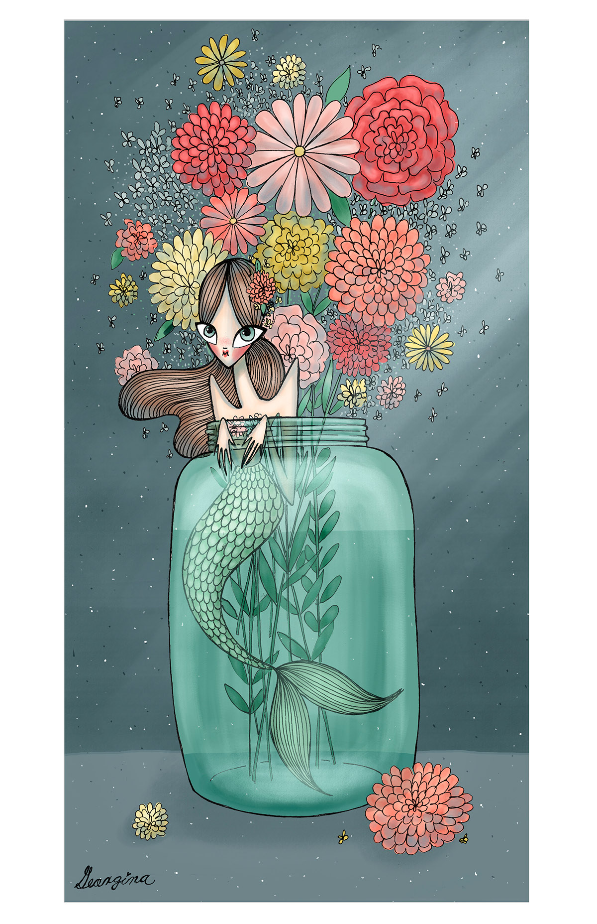 fashionillustration mermaid georginachavez mexico cuu art wallpaper