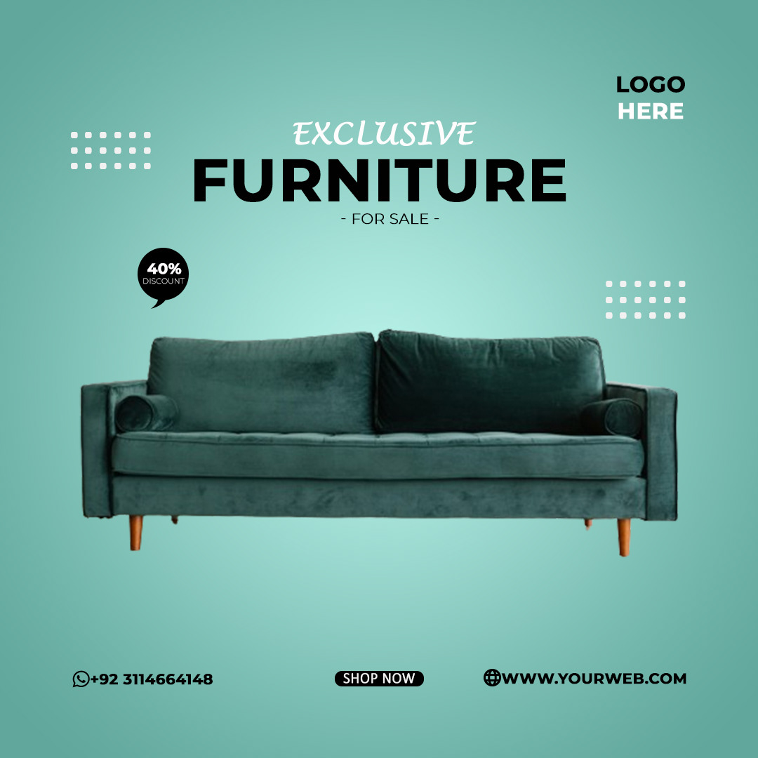 text Graphic Designer Social media post Socialmedia designer furniture interior design  modern sofa living room