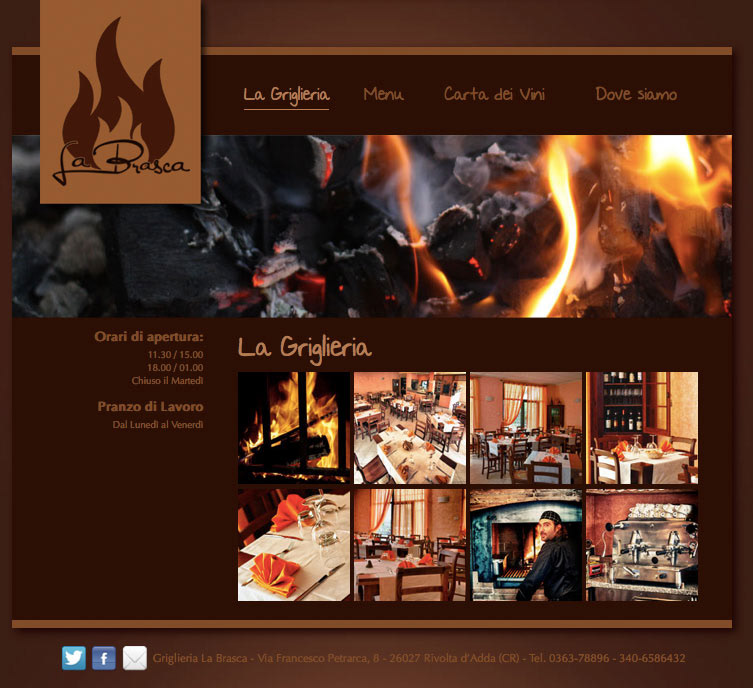 Web Restourant logo ristorante fire