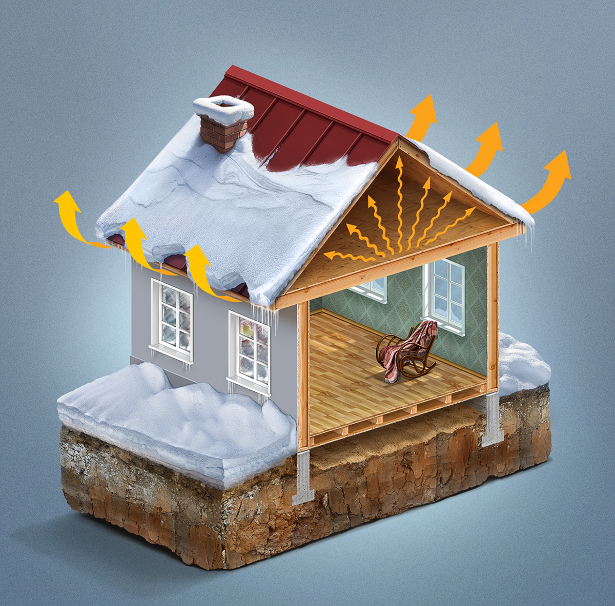Kadasarva terminix publicis illustrations insulation termines house wood Isometric icons teasers