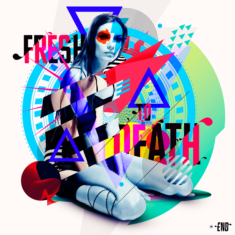 colorful  WOMAN fresh to death vector Illustrator photoshop marvelgd type treatment
