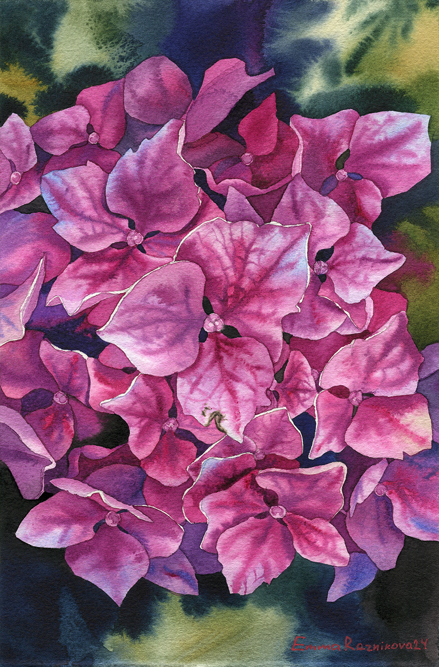 flower floral Flowers plants watercolor painting   artwork artist pink cute