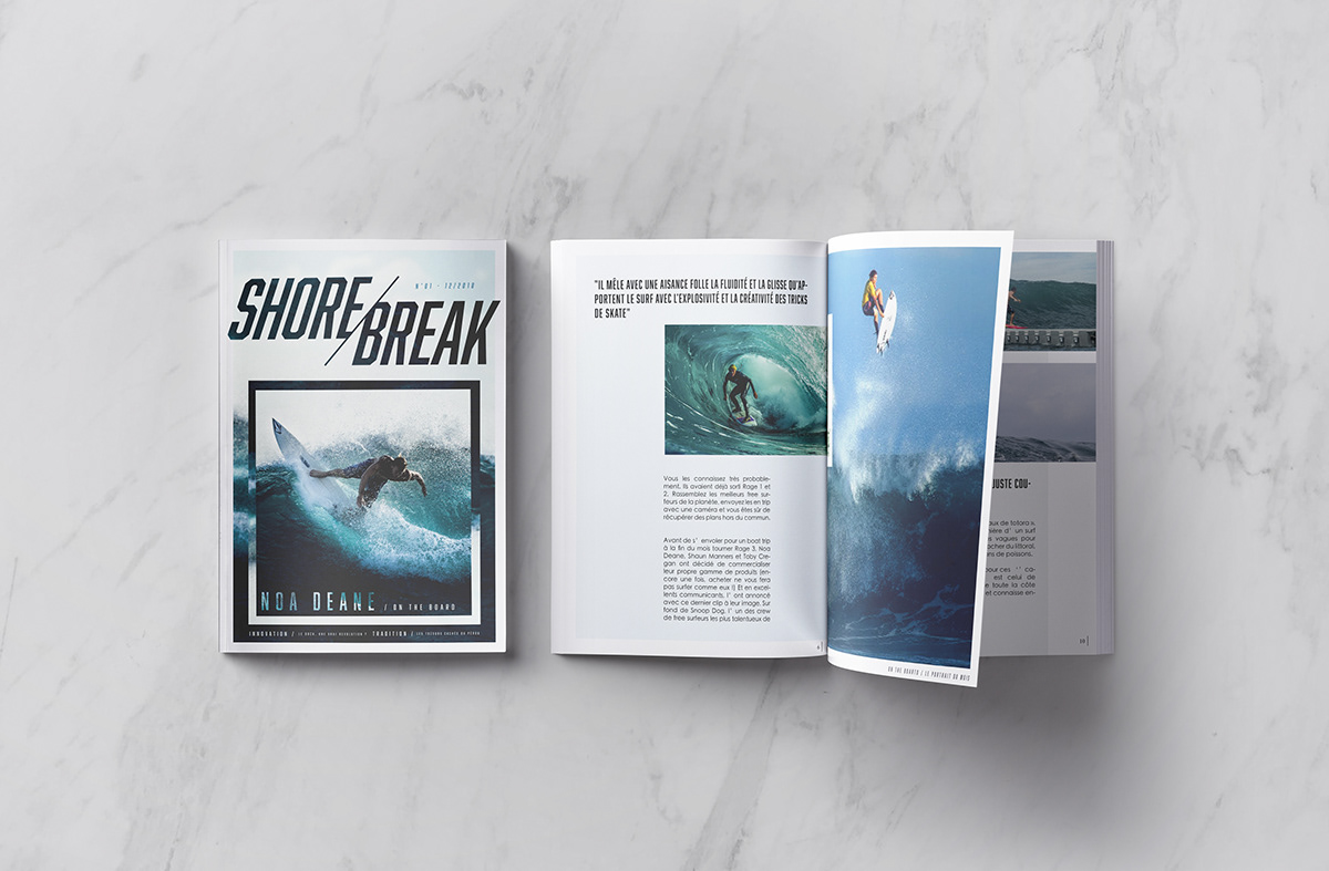 Surf magazine sport mise en page vague surfer perou noa
