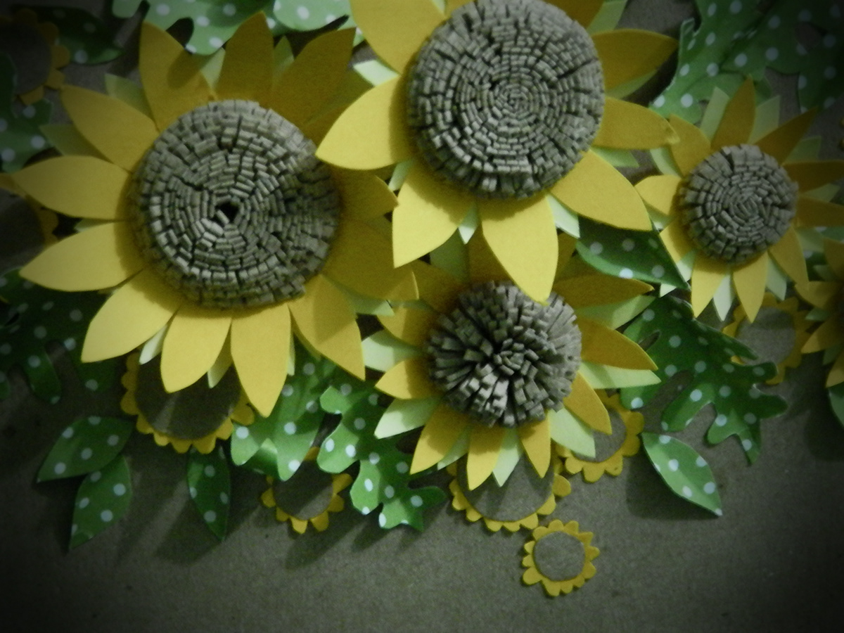 Sun Sunflowers papercrafts yellow cute Flowers Bouquet cuteflowers