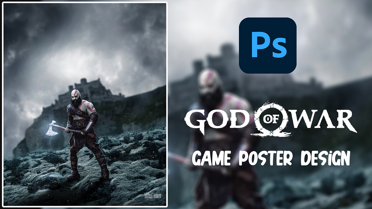 Cosplay Digital Art  fantasy god of war God of war ragnarok kratos modern poster ragnarok visualization