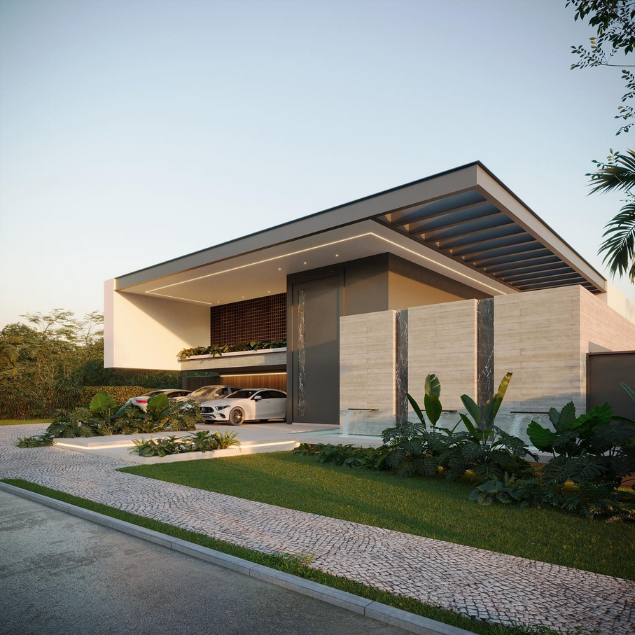 architecture Render visualization interior design  modern 3ds max 3D corona archviz modernhouse