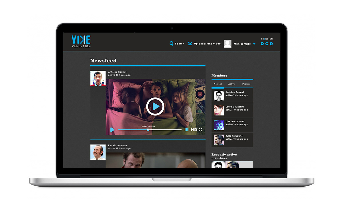 vike ViDEOS i LiKE music platform Logo Design corporate Business Cards Mockup Video clips player share