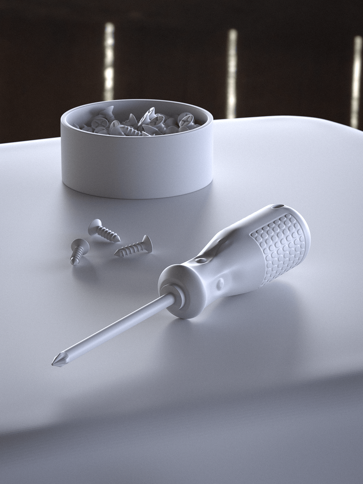 3D 3D Modelling product design  blender Render modelling Digital Art  screwdriver screws realistic