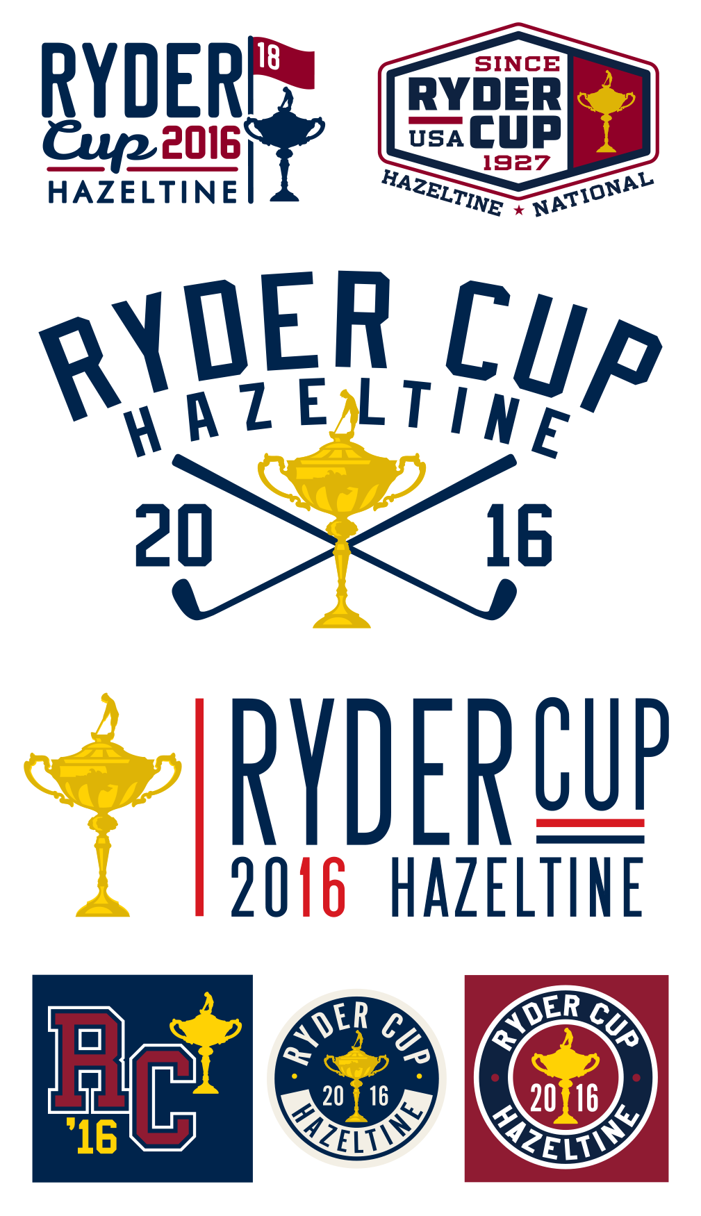 Ryder Cup golf t-shirt cap Hats hat Embroidery applique screenprint tin tins Printed Tin