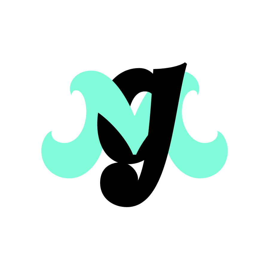 lettering brush logo color