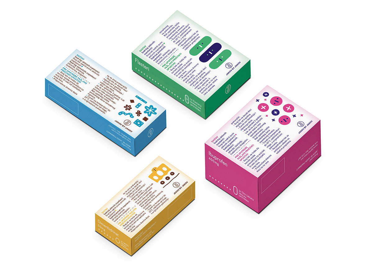 Packaging medicine Health simple cute funny pharmacy concept student design