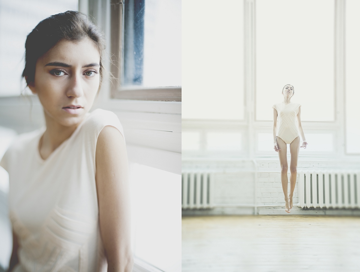 fashion photography light girl studio soft beauty black and white model