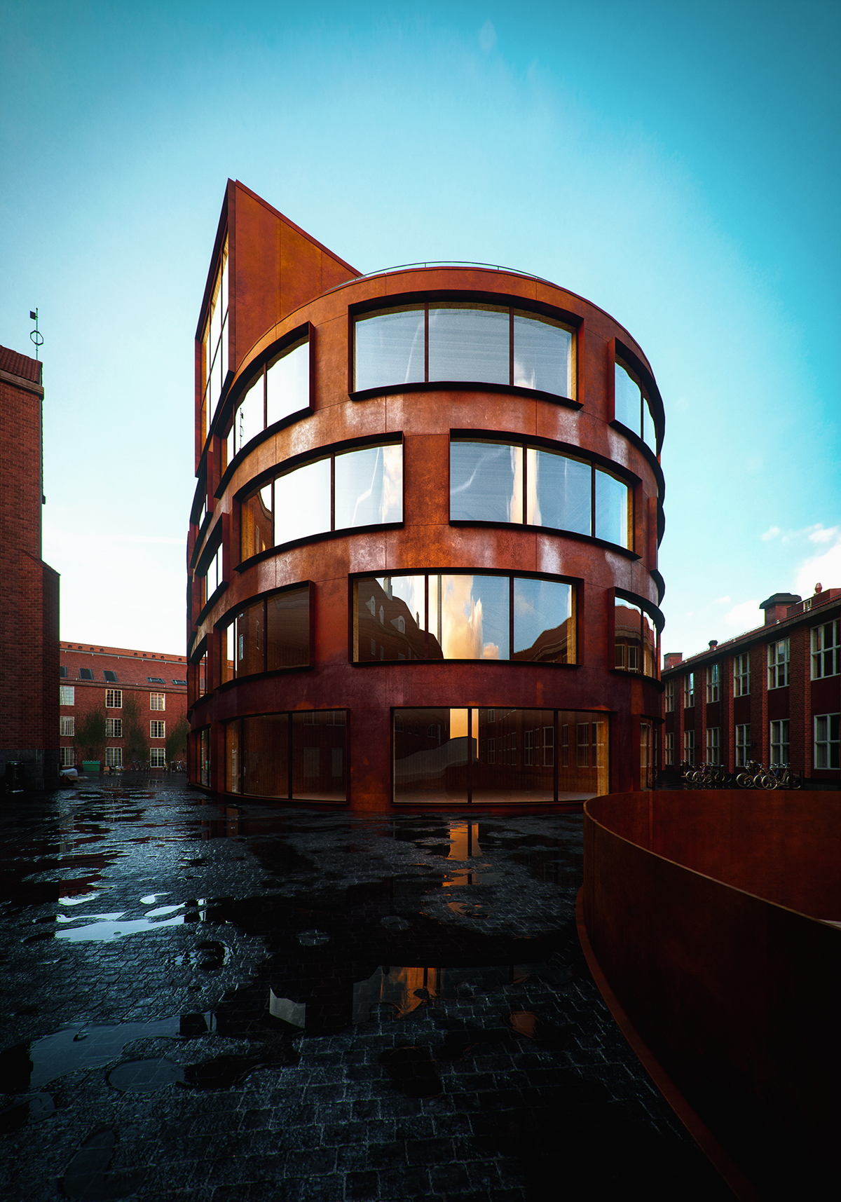architecture exteior Photography  CGI 3d max corona Render Tham & Videgård tomorrow