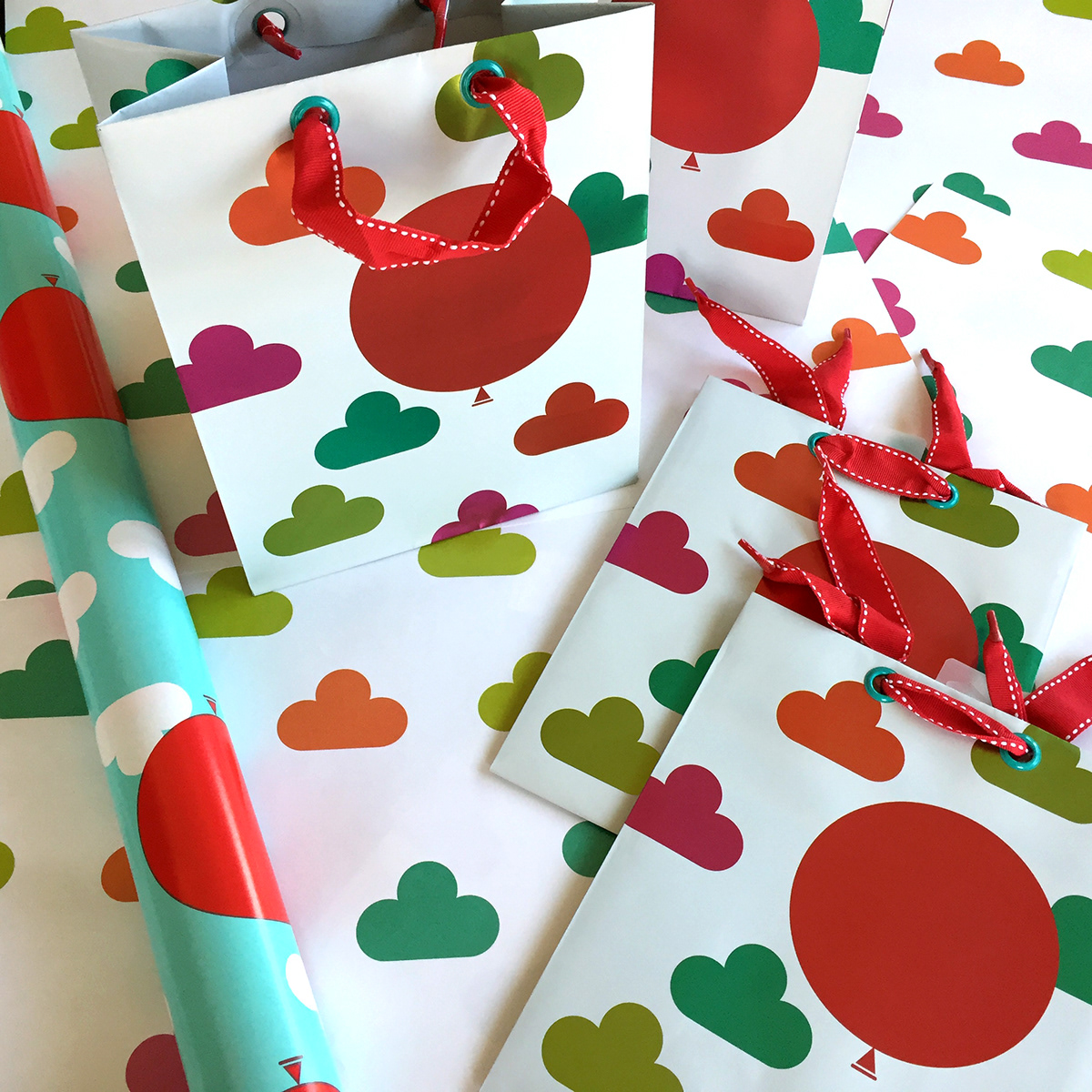 gift bag gift wrap hallmark vector art art licensing Fun whimsical cute children's market