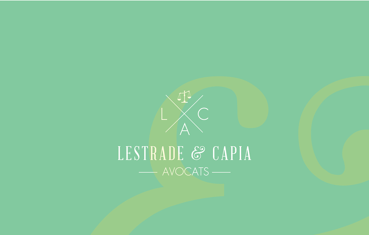 Hadrien chatelet Lestrade et Capia law firm graphism London nice logo Web print Business Cards