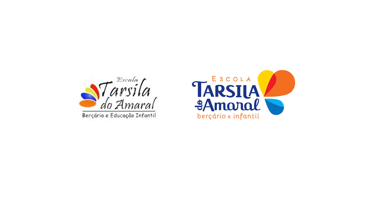 redesign escola Tarsila do Amaral brand branding  marca children kid color school