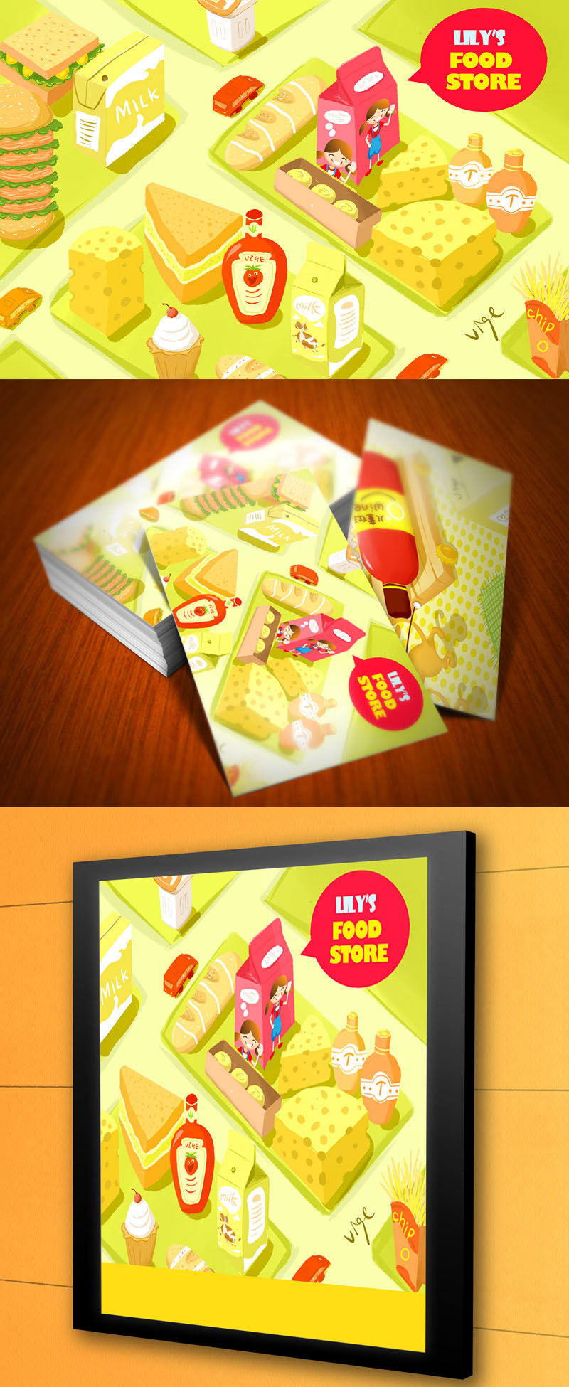 Food  business card Promotion Card food store cake sweetmeats dessert shop