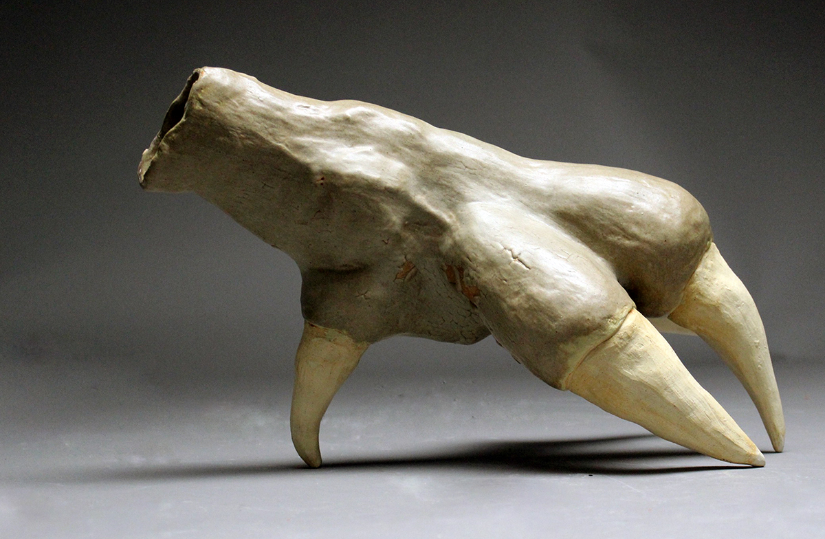 ceramic sculpture museum art dinosaurs megafuna skull Handbuilding still life