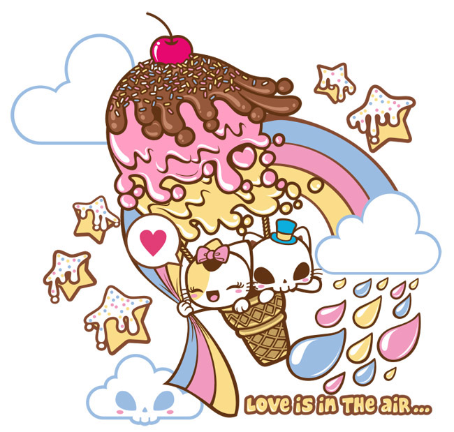 cute  kawaii  Japan  Not Really dead  skull animals  fun  love  bunny  cat  Deer  unicorn  cupcake ice cream
