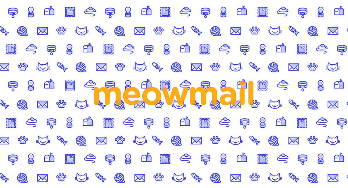 Adobe Portfolio subscription Cat feline meow mail Icon pattern color