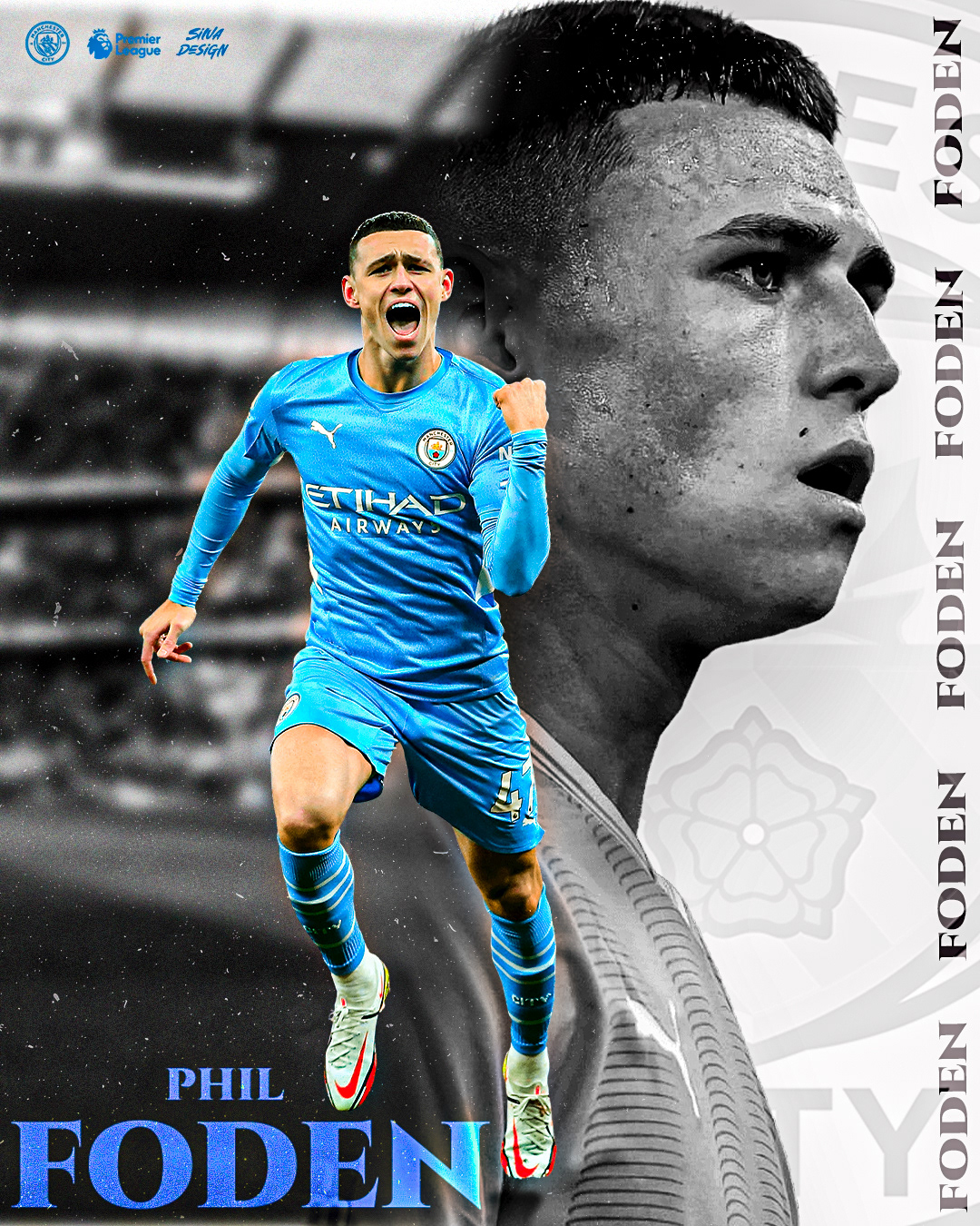 soccer Sports Design Graphic Designer marketing   Advertising  adobe illustrator Social media post Logo Design artigos esportivos Manchester City