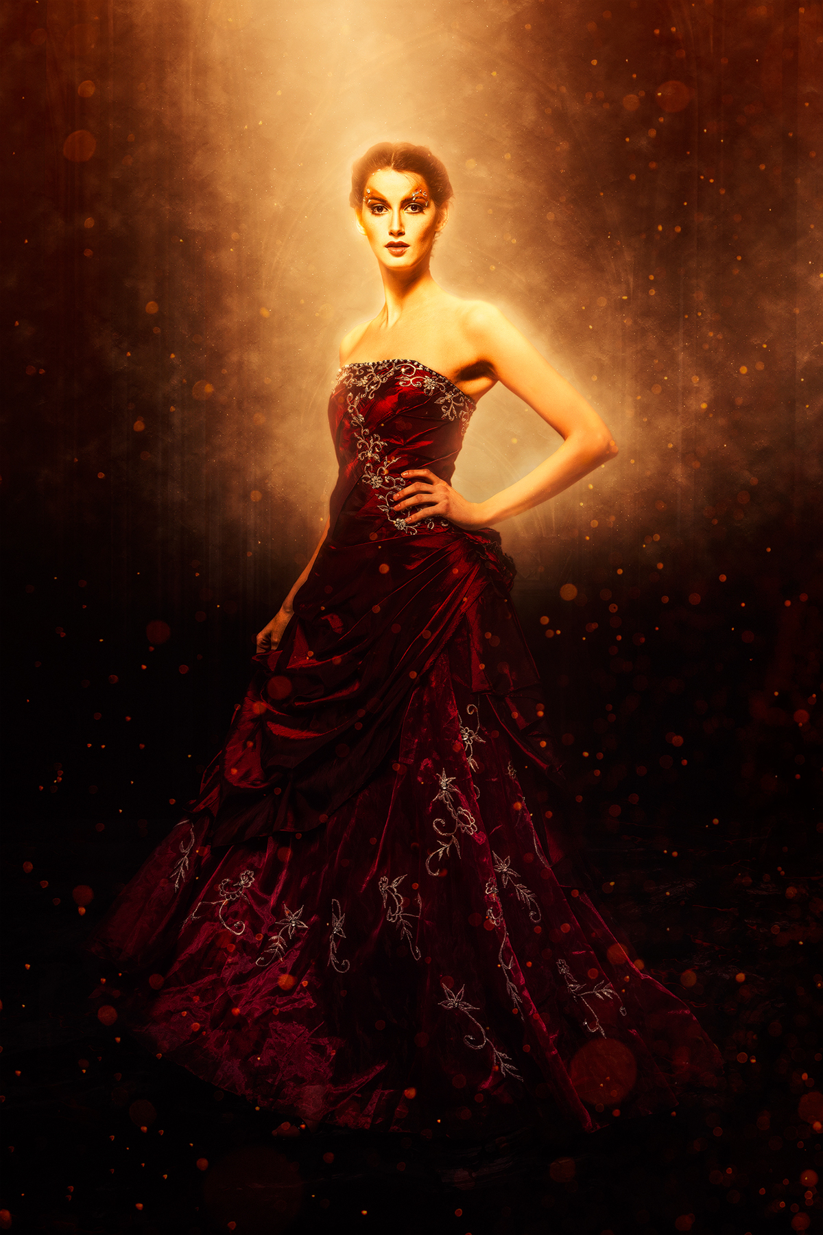 red Flames fire girl dress tributes of panem fire make-up